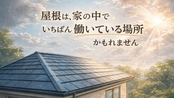 屋根は、家の中でいちばん働いている場所かもしれません